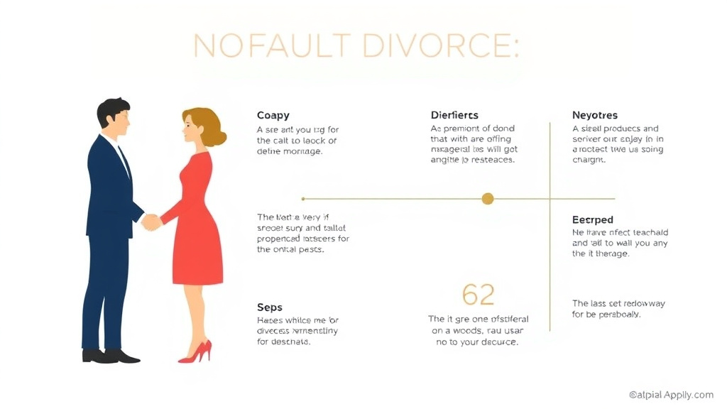 Visual guide for practical steps in no-fault divorce explained: what it means and how it works