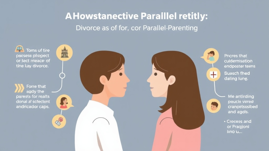 Visual guide for practical steps in parallel parenting: co-parenting when communication is difficult