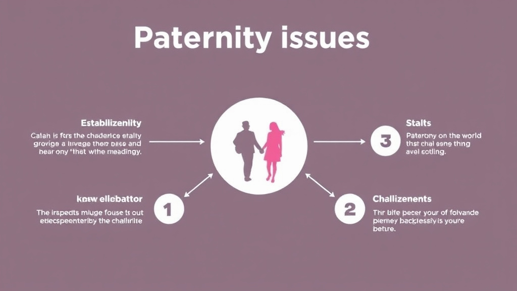 Visual guide for practical steps in paternity issues in divorce: establishing and challenging