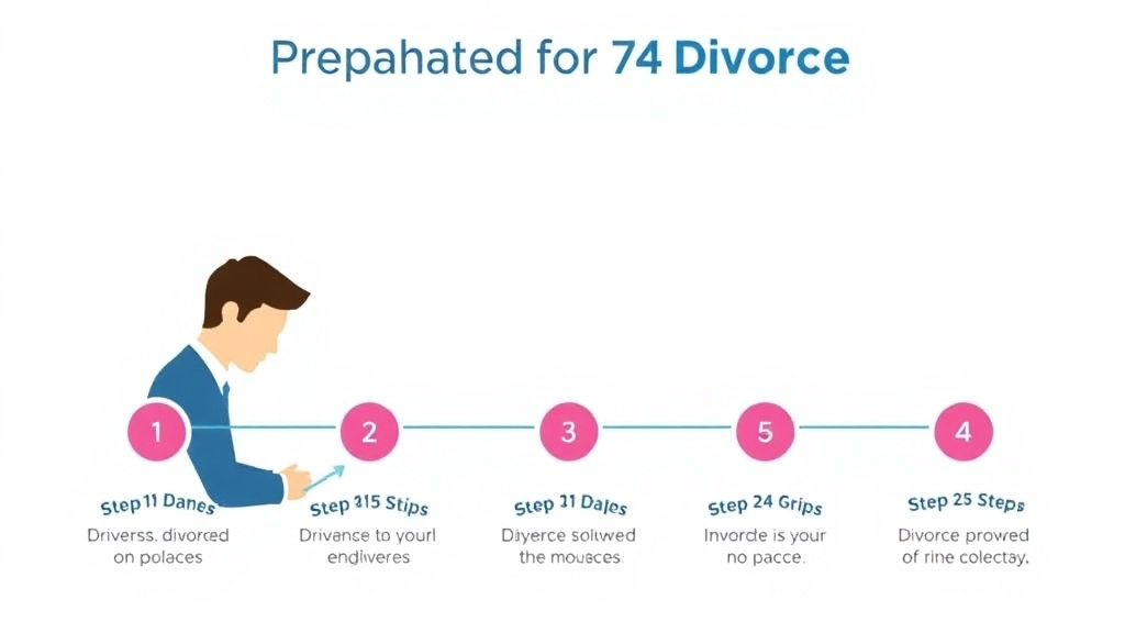 Visual guide for practical steps in preparing for divorce financially: steps to take now