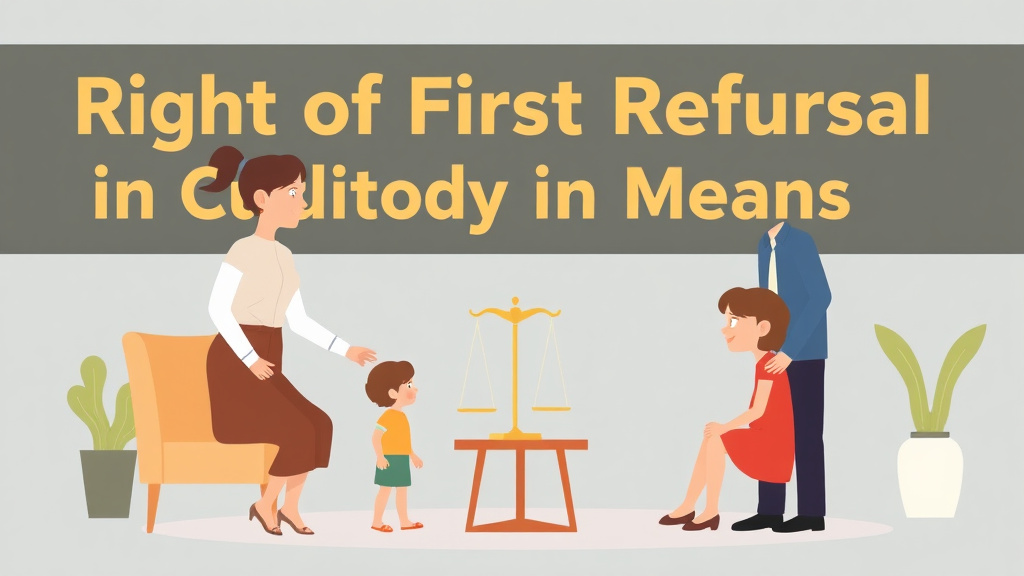 Illustration showing key concepts related to right of first refusal in custody: what it means