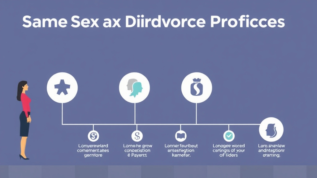 Visual guide for practical steps in same-sex divorce: process, laws, and considerations