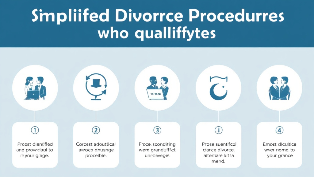 Visual guide for practical steps in simplified divorce procedures: who qualifies
