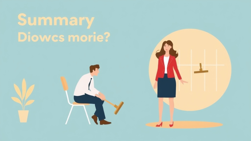Illustration showing key concepts related to summary divorce: simplified divorce for qualifying couples