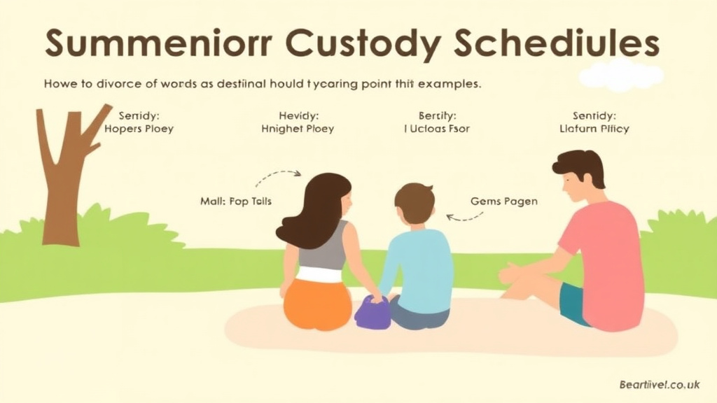 Visual guide for practical steps in summer custody schedules: options and examples