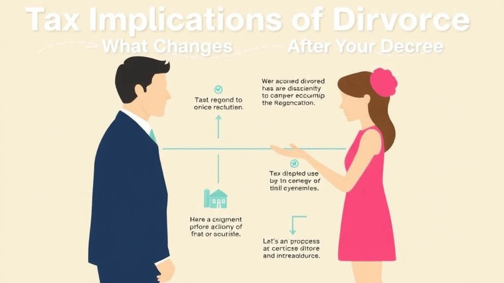 Visual guide for practical steps in tax implications of divorce: what changes after your decree
