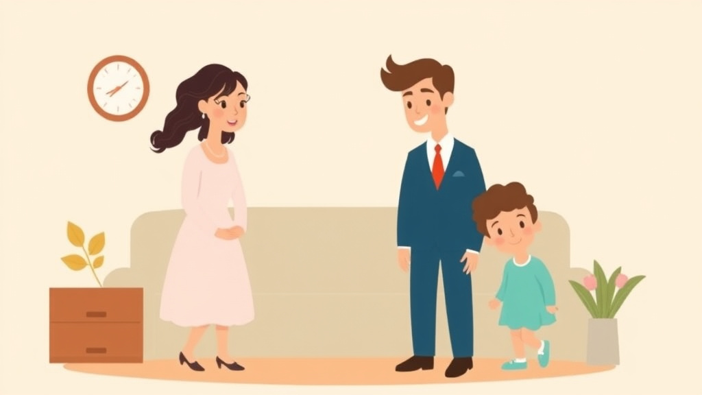 Illustration showing key concepts related to telling children about divorce: a guide for parents