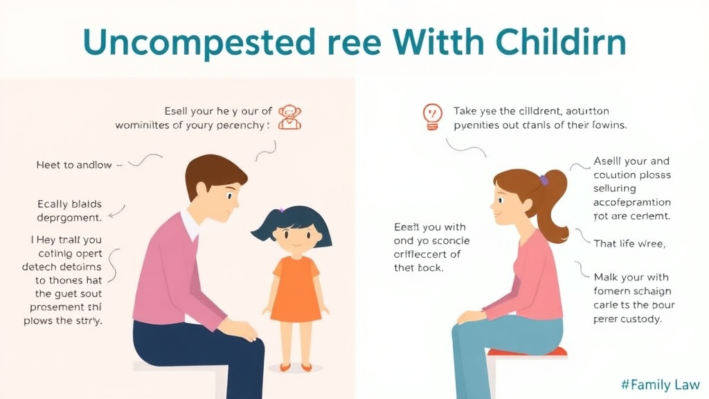 Visual guide for practical steps in uncontested divorce with children: how to agree on custody