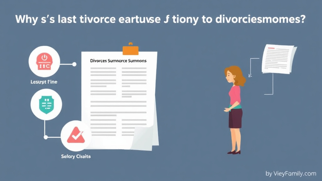 Visual guide for practical steps in what is a divorce summons and how does it work