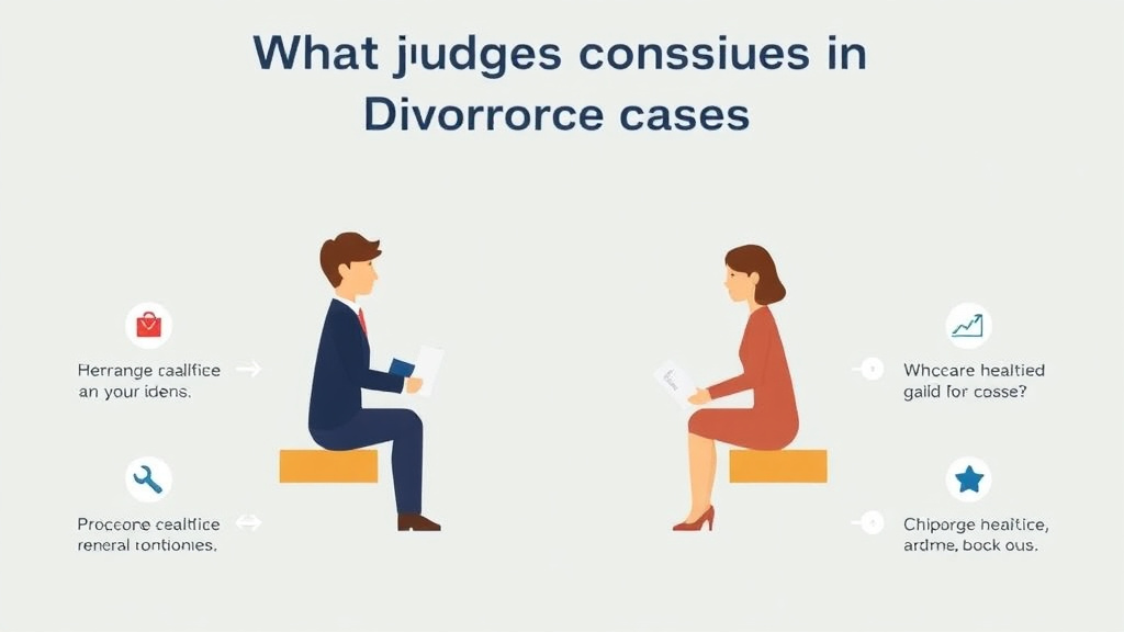 Visual guide for practical steps in what judges consider in divorce cases: key factors