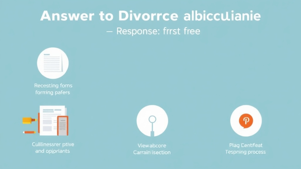 Visual guide for practical steps in answer to divorce complaint: response form guide