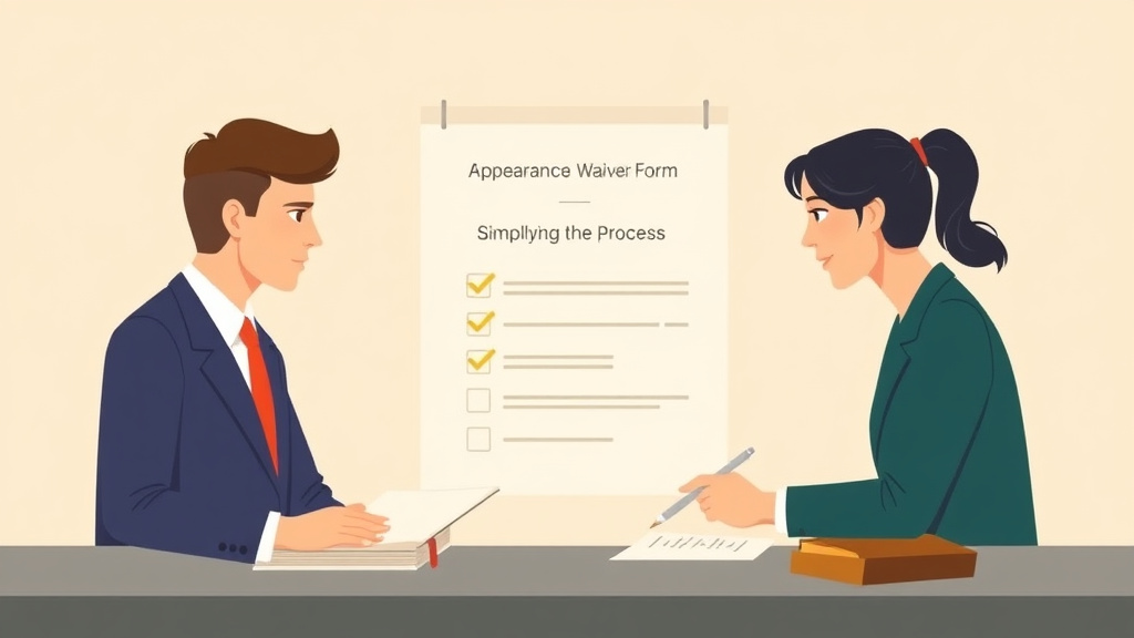 Illustration showing key concepts related to appearance and waiver form: simplifying the process