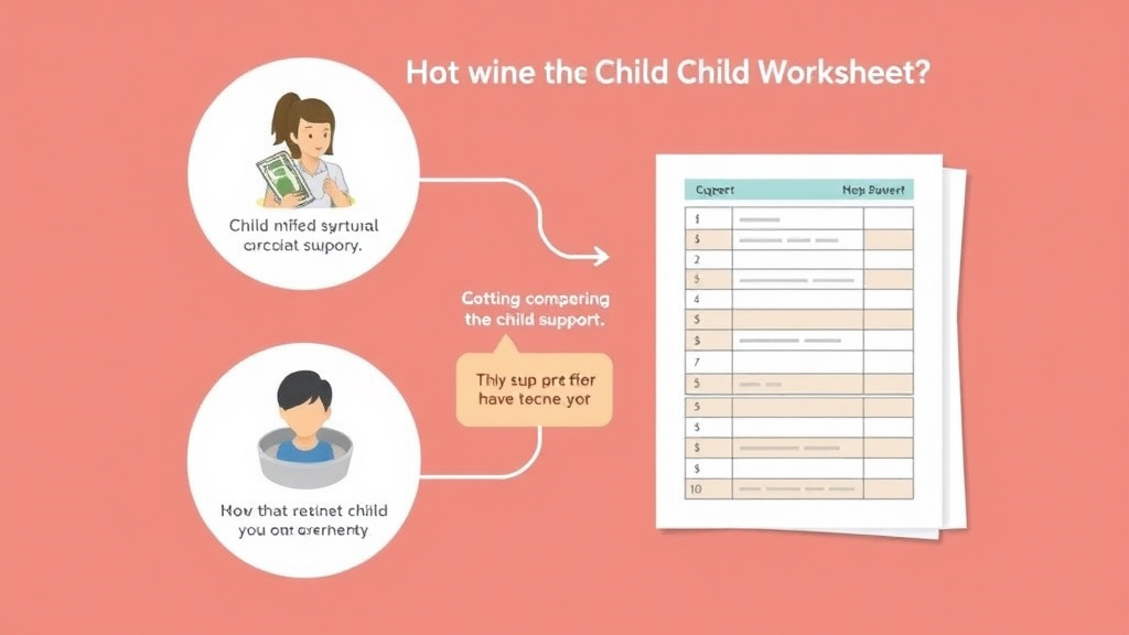 Visual guide for practical steps in completing the child support worksheet: income and expense guide