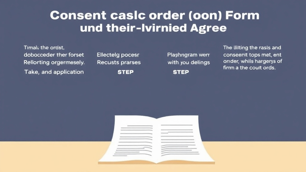 Visual guide for practical steps in consent order form: when both parties agree