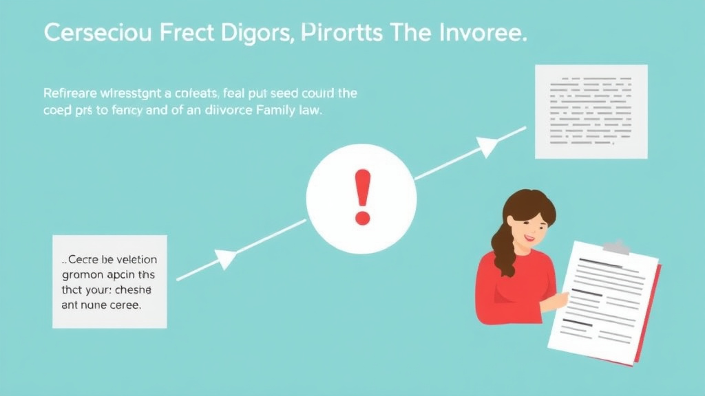 Visual guide for practical steps in correcting errors in your divorce decree