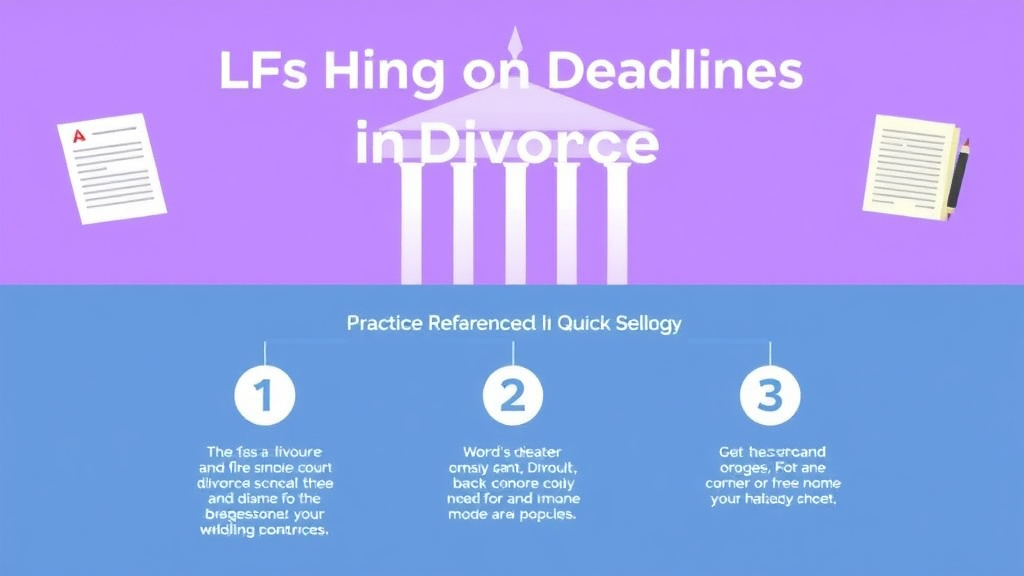 Visual guide for practical steps in court filing deadlines in divorce: a quick reference