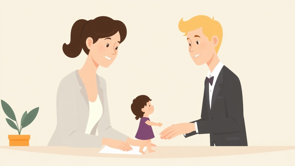 Illustration showing key concepts related to custody modification agreement: when both parents agree
