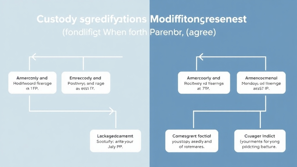 Visual guide for practical steps in custody modification agreement: when both parents agree