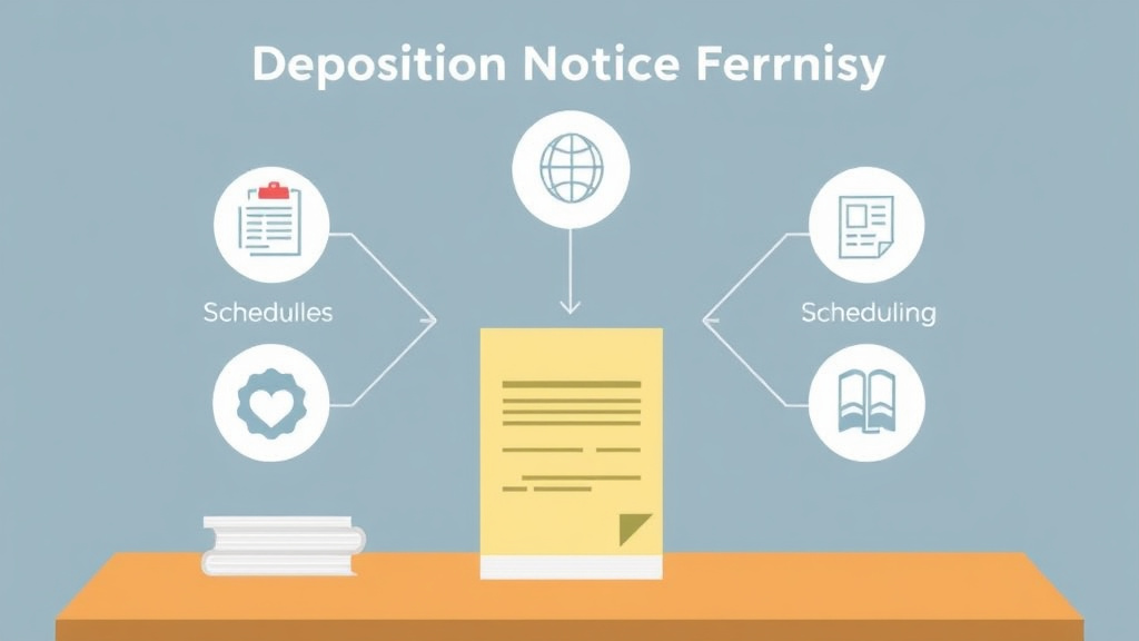 Visual guide for practical steps in deposition notice form: scheduling sworn testimony
