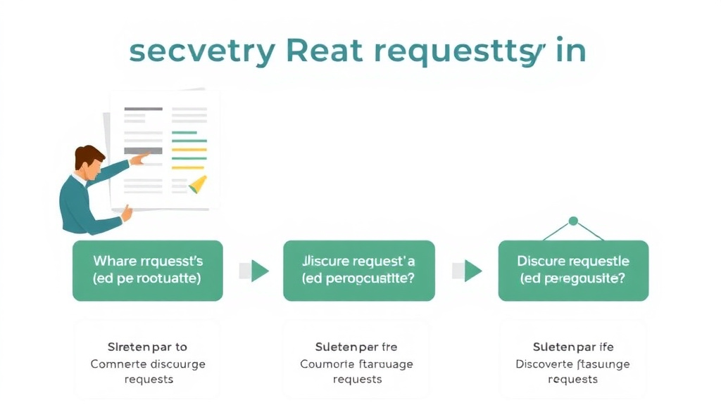 Visual guide for practical steps in discovery requests in divorce: forms and procedures
