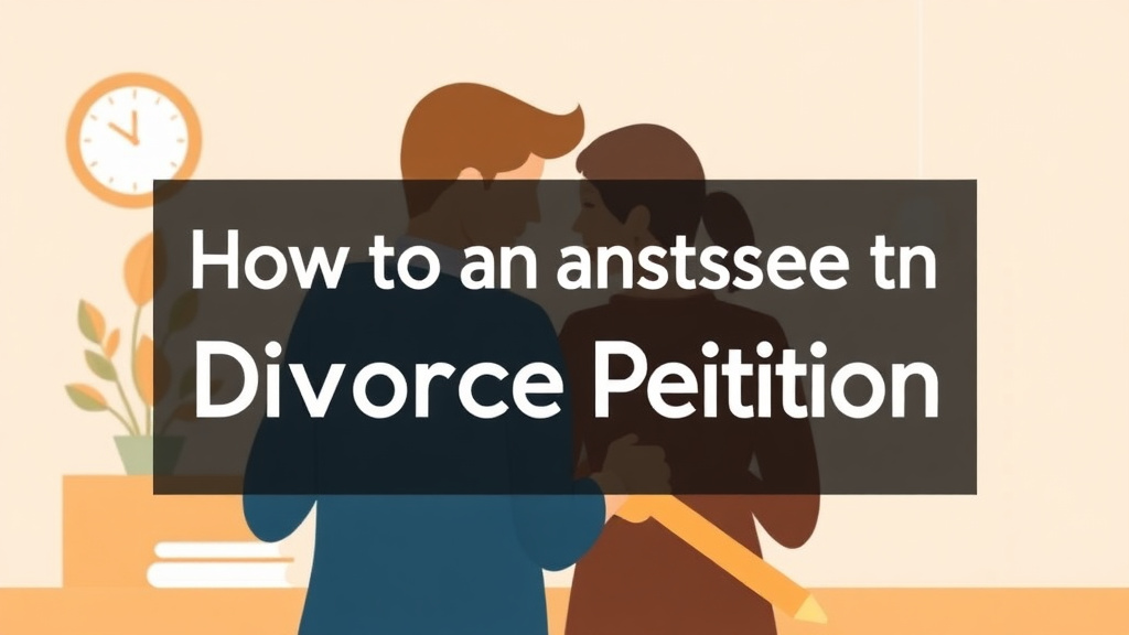 Illustration showing key concepts related to how to file an answer to a divorce petition: response guide