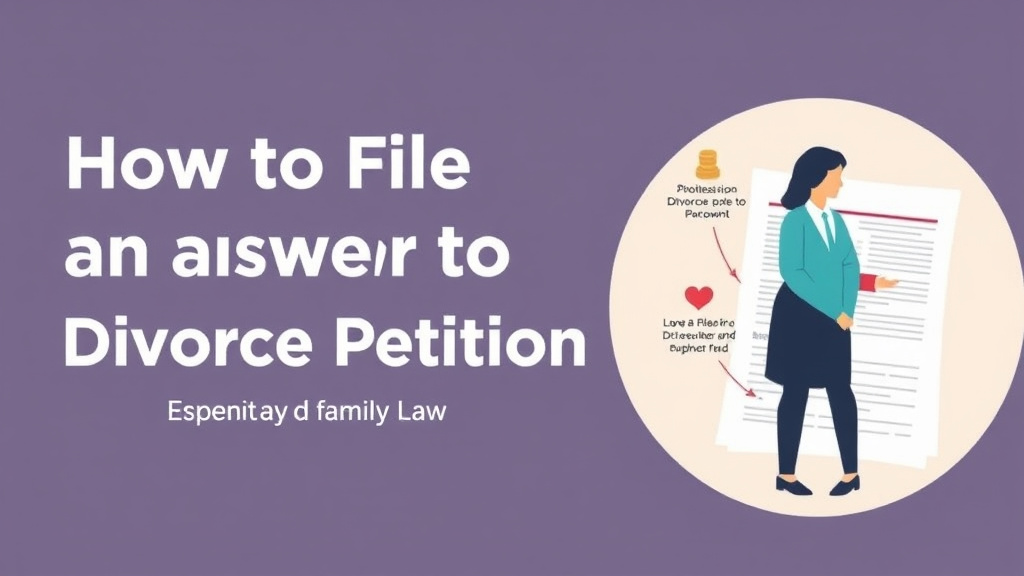 Visual guide for practical steps in how to file an answer to a divorce petition: response guide