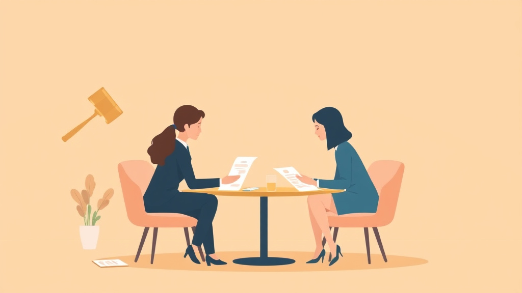 Illustration showing key concepts related to divorce mediation agreement: documenting your resolution