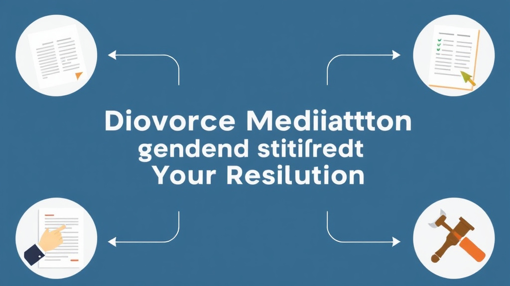 Visual guide for practical steps in divorce mediation agreement: documenting your resolution