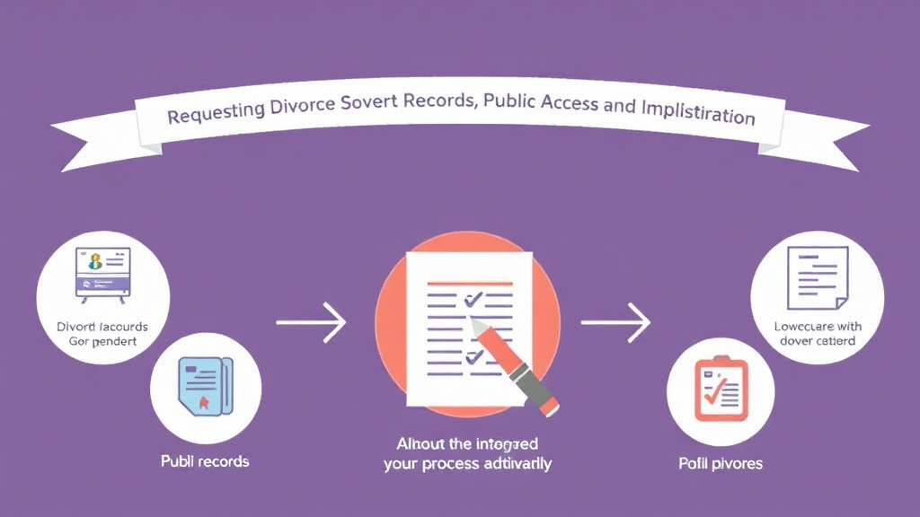 Visual guide for practical steps in requesting divorce records: public access and privacy