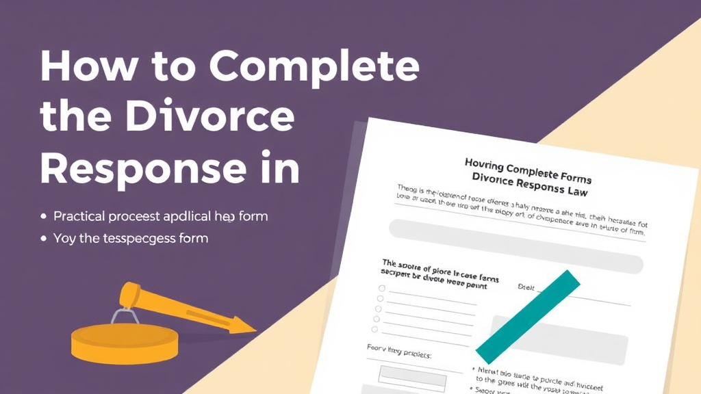 Visual guide for practical steps in how to complete the divorce response form