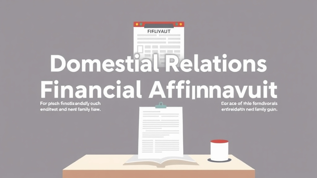 Visual guide for practical steps in domestic relations financial affidavit: detailed guide