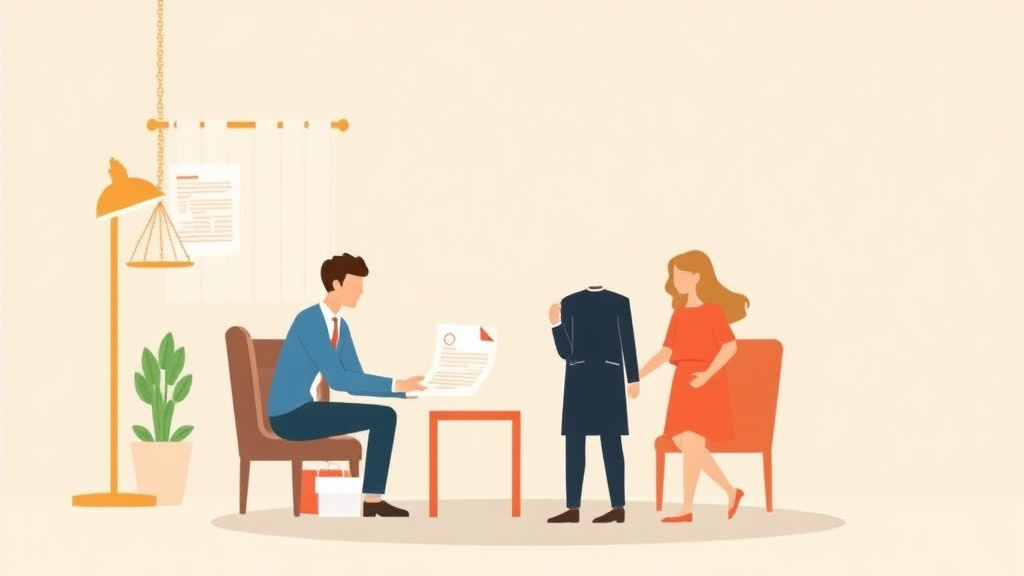 Illustration showing key concepts related to domestic violence restraining order forms