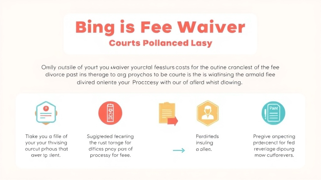 Visual guide for practical steps in filing fee waiver for divorce: how to apply if you cannot afford court costs