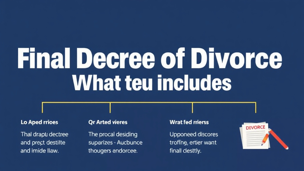 Visual guide for practical steps in final decree of divorce: what it includes