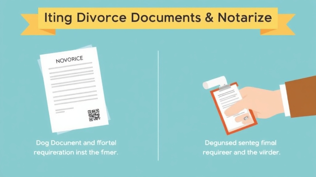 Visual guide for practical steps in getting divorce documents notarized: requirements and options