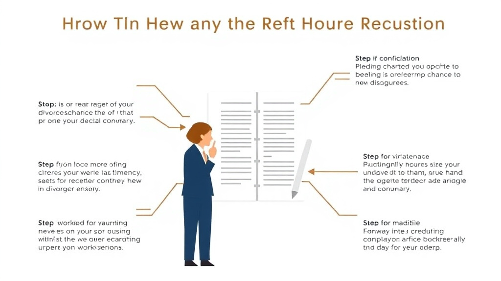 Visual guide for practical steps in how to read your divorce decree: understanding legal language