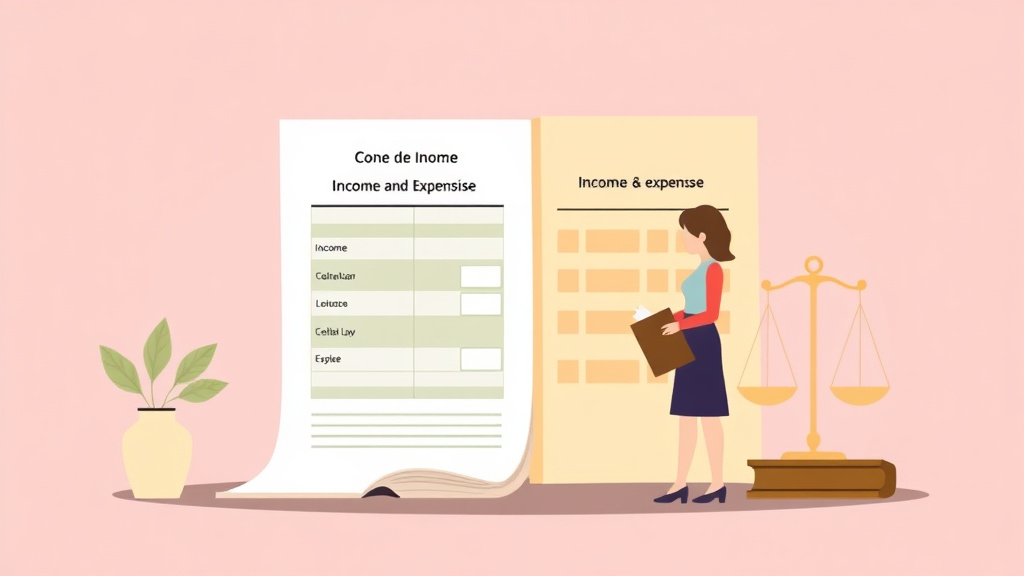 Illustration showing key concepts related to income and expense declaration: form guide