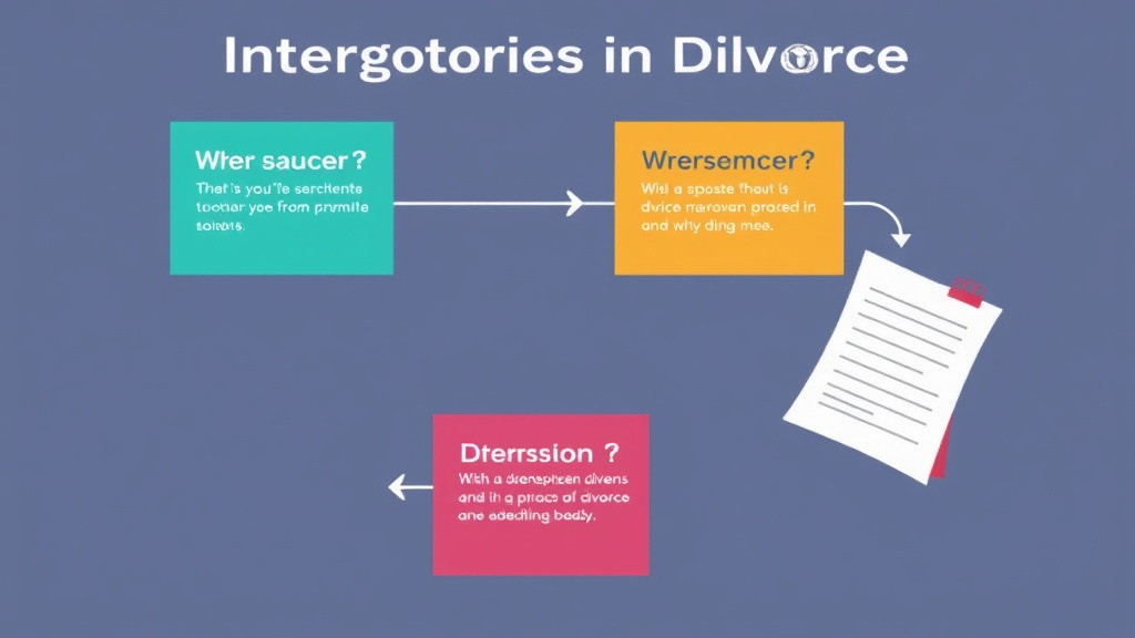 Visual guide for practical steps in interrogatories in divorce: drafting written questions