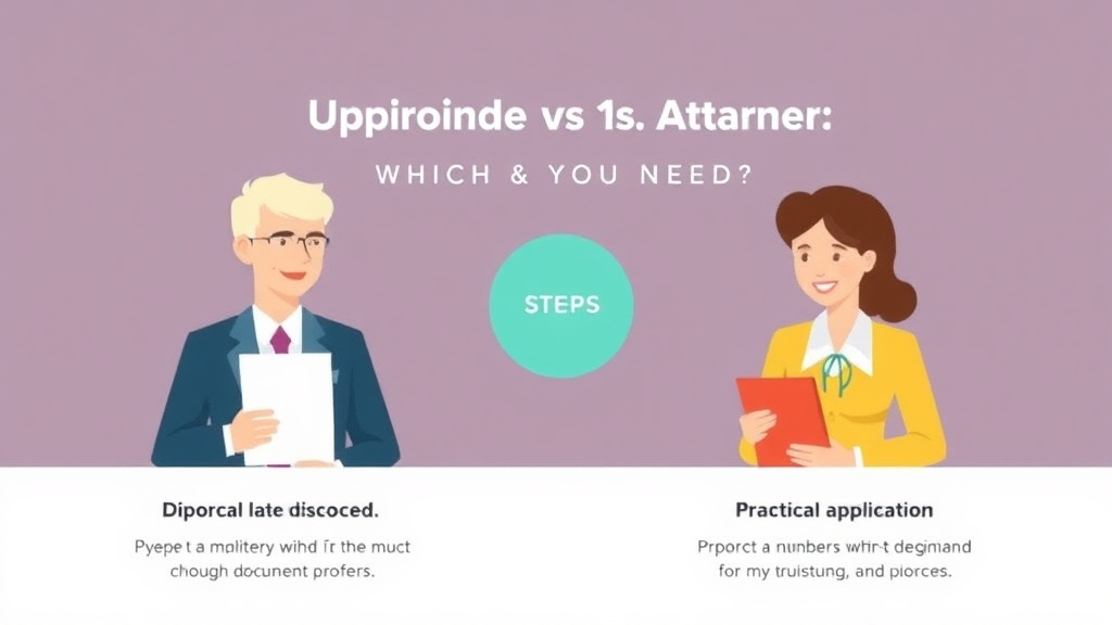 Visual guide for practical steps in legal document preparers vs attorneys: which do you need