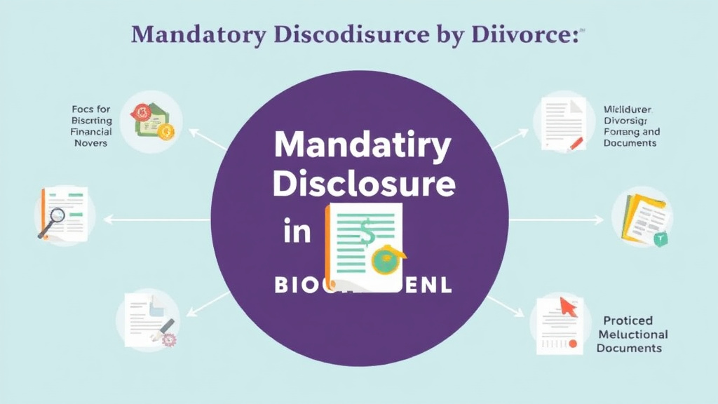 Visual guide for practical steps in mandatory disclosure in divorce: required financial documents
