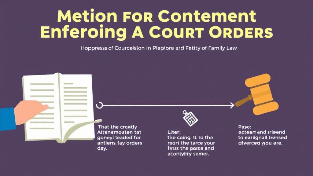 Visual guide for practical steps in motion for contempt: enforcing court orders