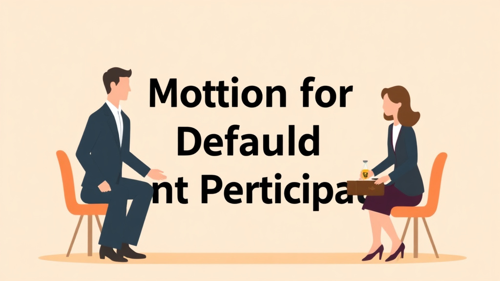 Illustration showing key concepts related to motion for default: when your spouse won't participate