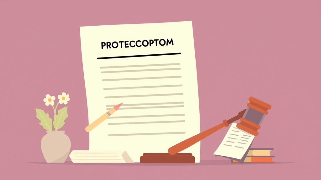 Illustration showing key concepts related to motion for protective order: form and filing