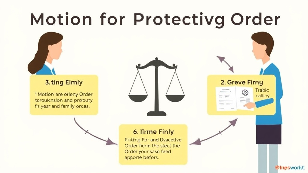 Visual guide for practical steps in motion for protective order: form and filing