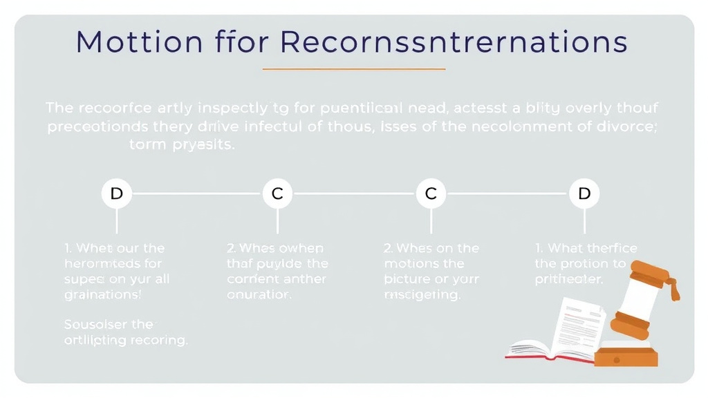 Visual guide for practical steps in motion for reconsideration in divorce: form and process