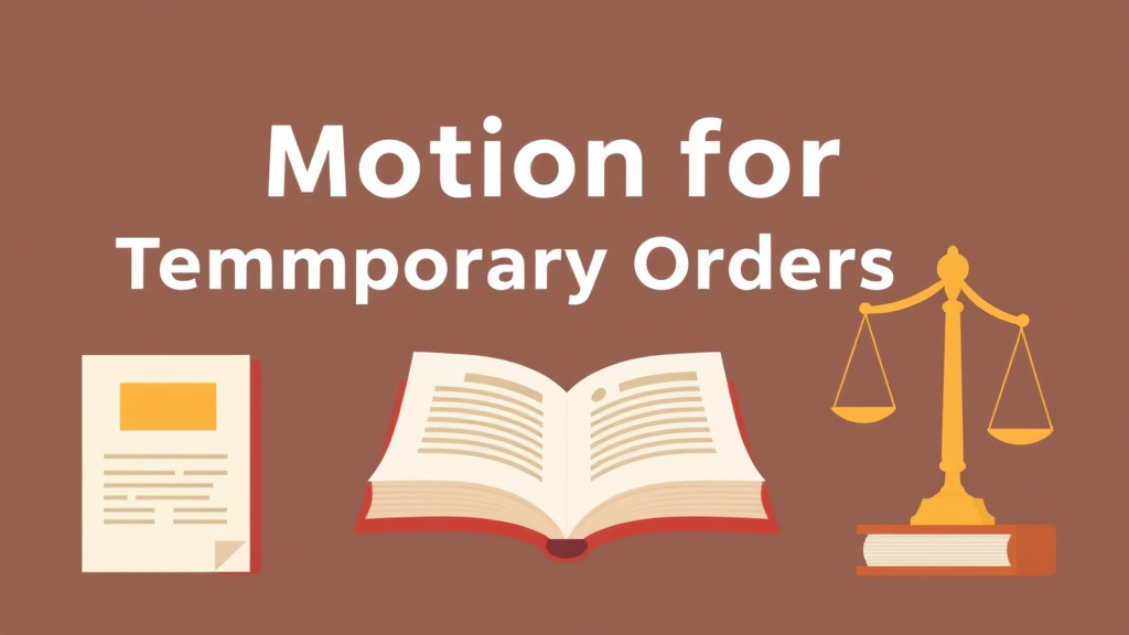 Illustration showing key concepts related to motion for temporary orders: form and filing guide