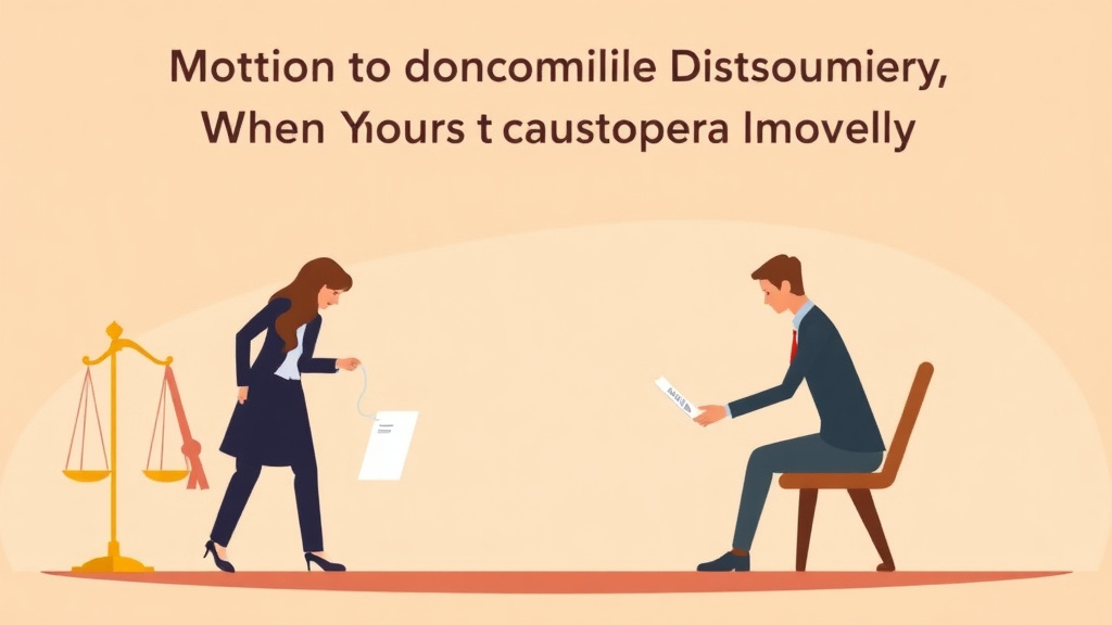 Illustration showing key concepts related to motion to compel discovery: when your spouse won't comply