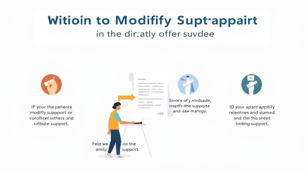 Visual guide for practical steps in motion to modify support: form and filing guide