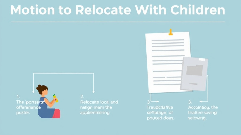Visual guide for practical steps in motion to relocate with children: form and process