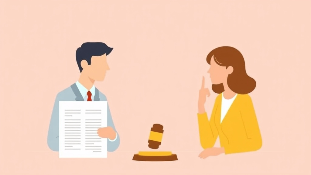 Illustration showing key concepts related to name change in divorce: forms and process to restore your former name